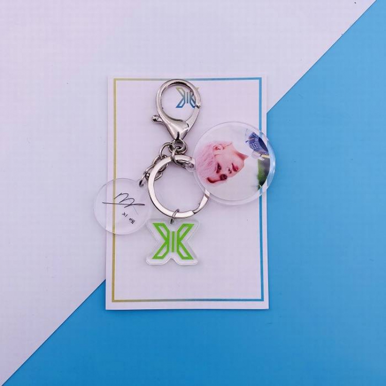 X ONE Concert official same paragraph Keychain signature pendant 7.5X11CM 20G price for 5 pcs Style D