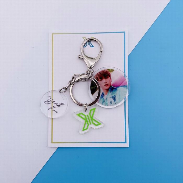 X ONE Concert official same paragraph Keychain signature pendant 7.5X11CM 20G price for 5 pcs Style L