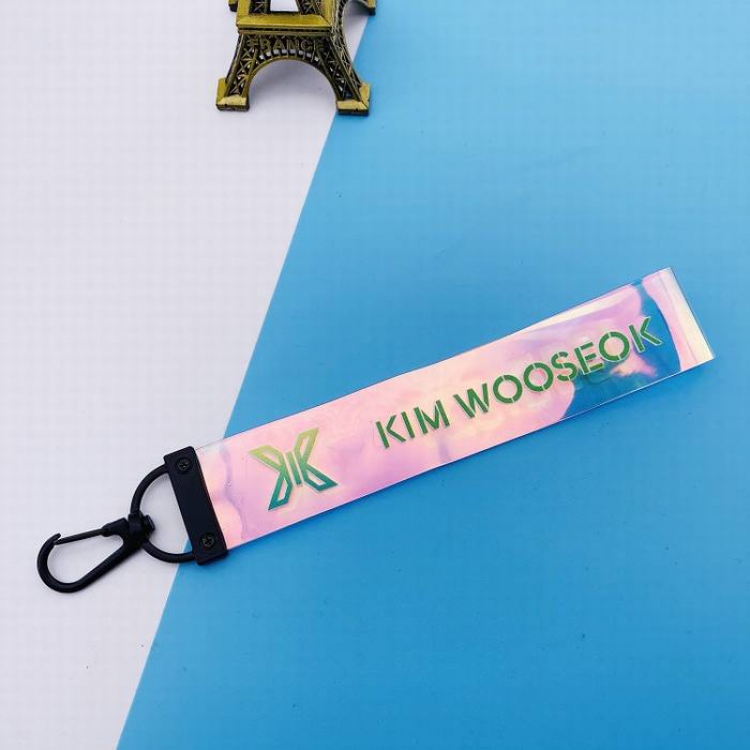 X ONE Official concert Same paragraph Kim Wooseok Colorful transparent name lanyard 10G 14X2.5CM price for 5 pcs