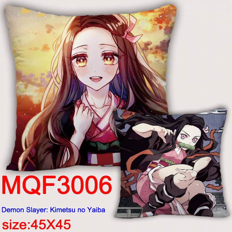 Demon Slayer Kimets Double-sided full color pillow dragon ball 45X45CM MQF 3006