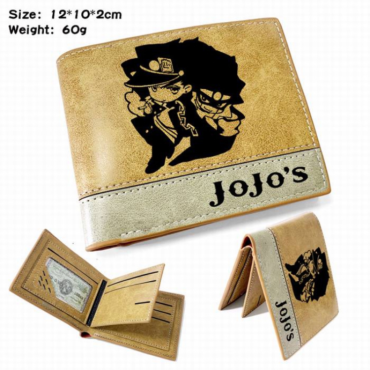 JoJos Bizarre Adventure-1 Anime high quality PU two fold embossed wallet