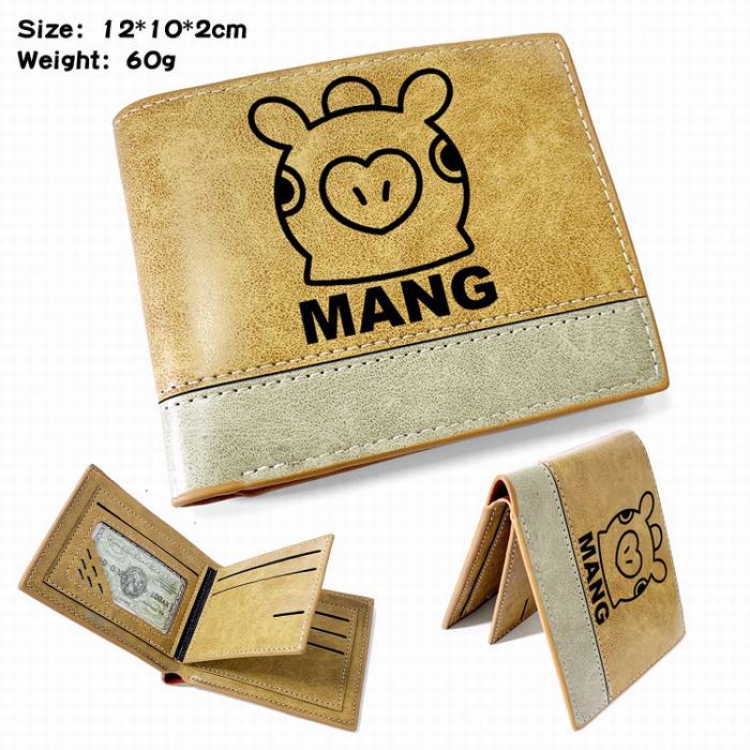 BTS-2 Anime high quality PU two fold embossed wallet