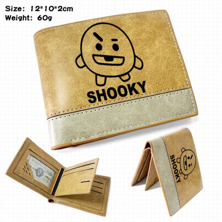 BTS-4 Anime high quality PU two fold embossed wallet