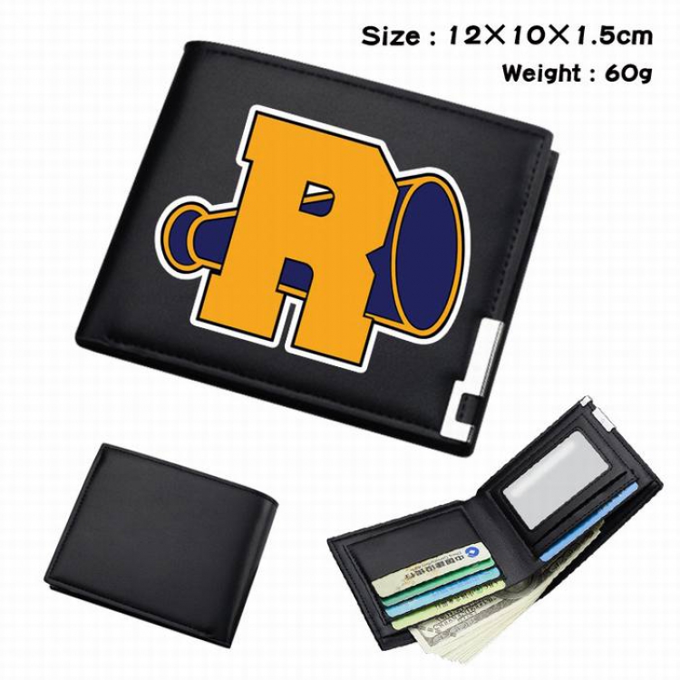 Riverdale-188 Black Anime Short Folding Leather Wallet 12X10X1.5CM 60G