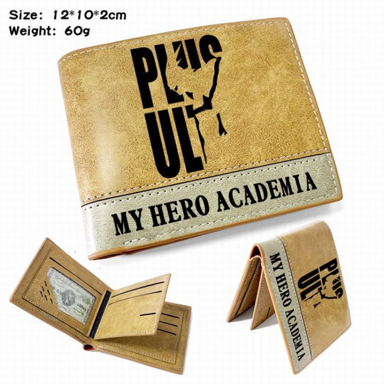 My Hero Academia-1 Anime high quality PU two fold embossed wallet 12X10X2CM 60G