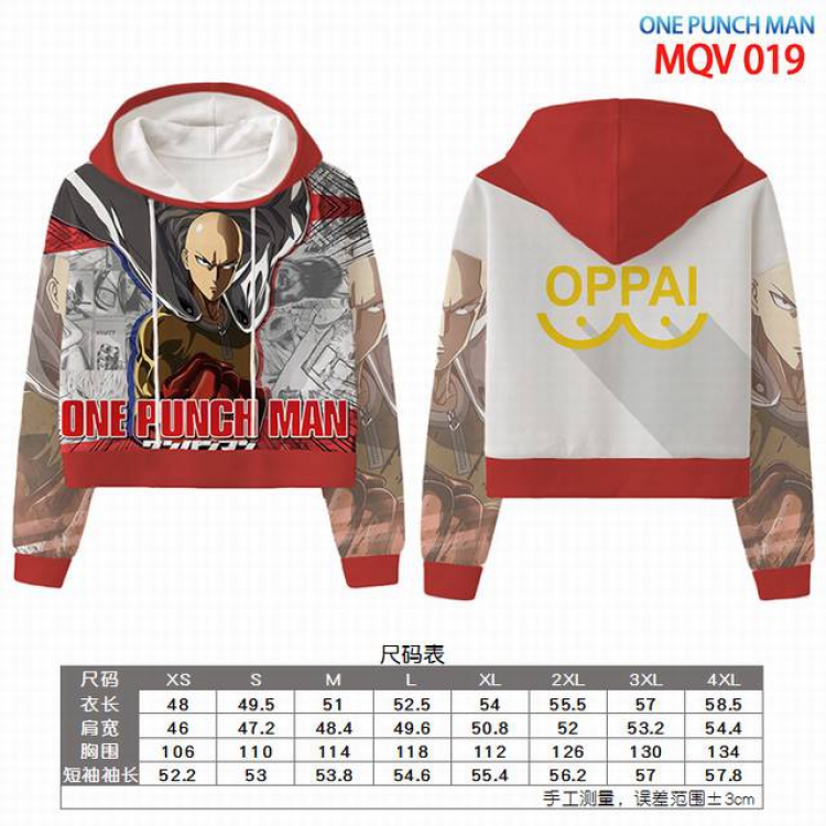 One Punch Man Full color printed hooded pullover sweater 9 sizes from XXS to 4XL MQV 019