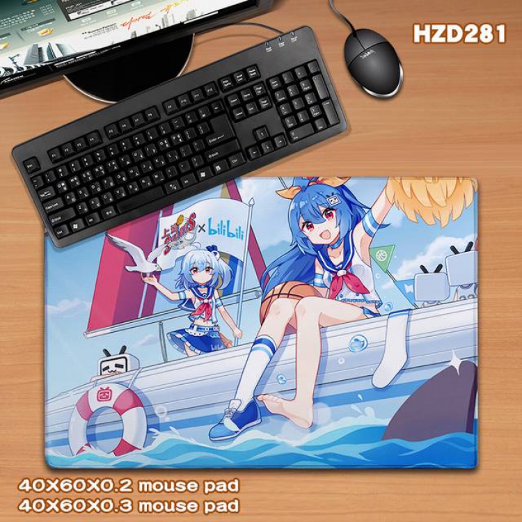 Bilibili Anime rubber Desk mat mouse pad 40X60CM HZD-281