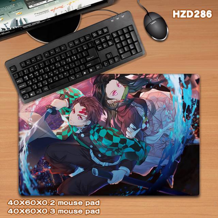Demon Slayer Kimets Anime rubber Desk mat mouse pad 40X60CM HZD-286