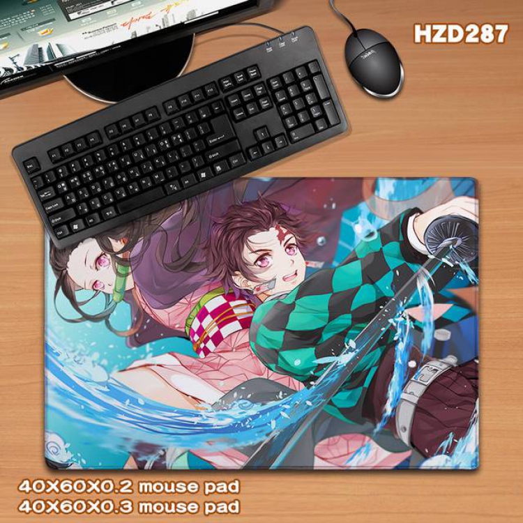 Demon Slayer Kimets Anime rubber Desk mat mouse pad 40X60CM HZD-287