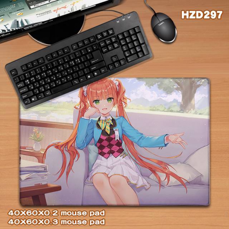 Girl coffee gun Game rubber Desk mat mouse pad 40X60CM HZD-297