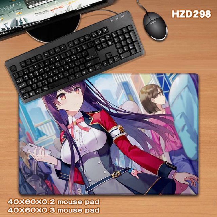 Girl coffee gun Game rubber Desk mat mouse pad 40X60CM HZD-298