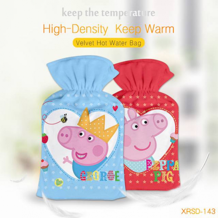 Peppa pig Fine plush washable rubber hot water bottle XRSD-143