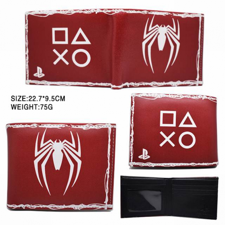 Spiderman Game Short two fold silicone wallet