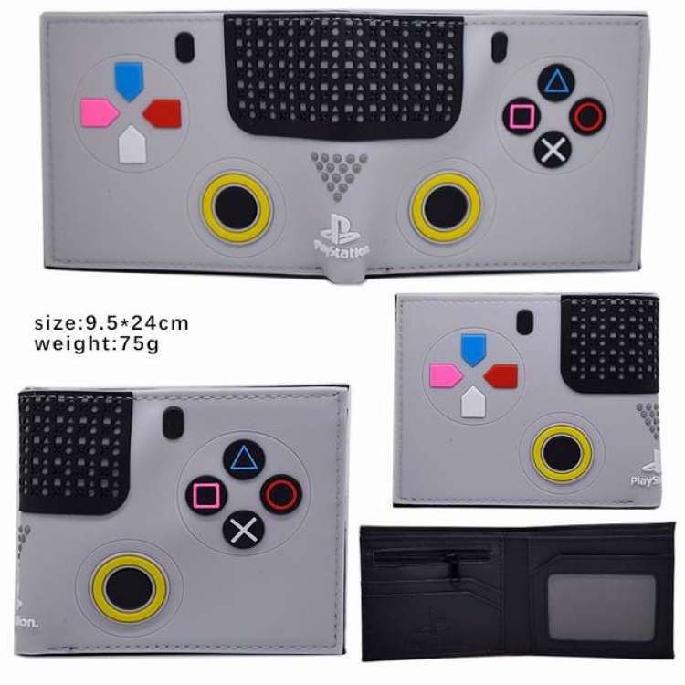 Nintendo gray Short two fold pvc silicone wallet