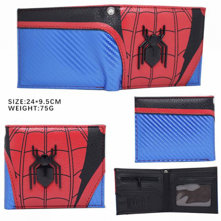 Spiderman Short two-fold wallet 24X9.5CM 75G