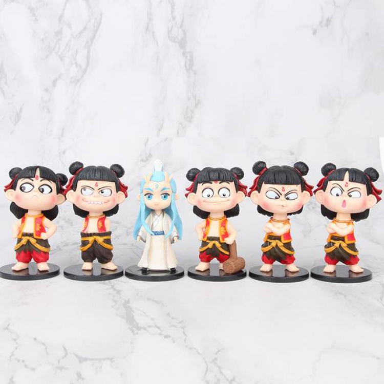 Ne Zha a set of six Bagged Figure Decoration Model 11CM 0.52KG Style B