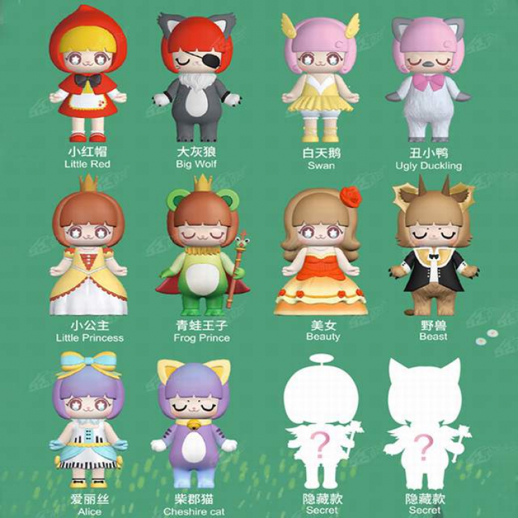 Kimmy and Miki Fairy Series Blind box Tide play doll Boxed Figure Decoration Model 9CM a box of 10