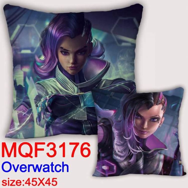Overwatch Double-sided full color pillow dragon ball 45X45CM MQF 3176