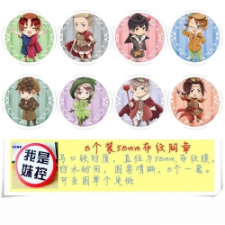 Hetalia Brooch Price For 8 Pcs...