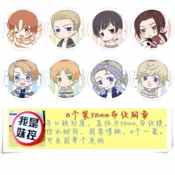 Hetalia Brooch Price For 8 Pcs...