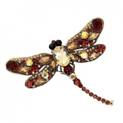 Dragonfly brown Badge badge br...