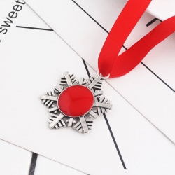 Christmas Red Snowflake keycha...