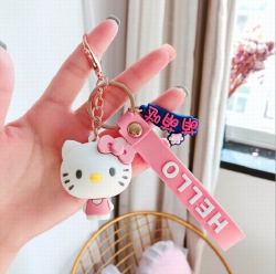 Cartoon KT Cat Keychain pendant 53G a set price for 5 pcs