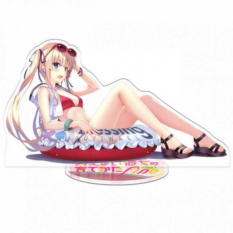 Saenai Heroine No Sodatekata Katou Megumi New Pedestal Acrylic Standing Plates 20-22CM Style 8