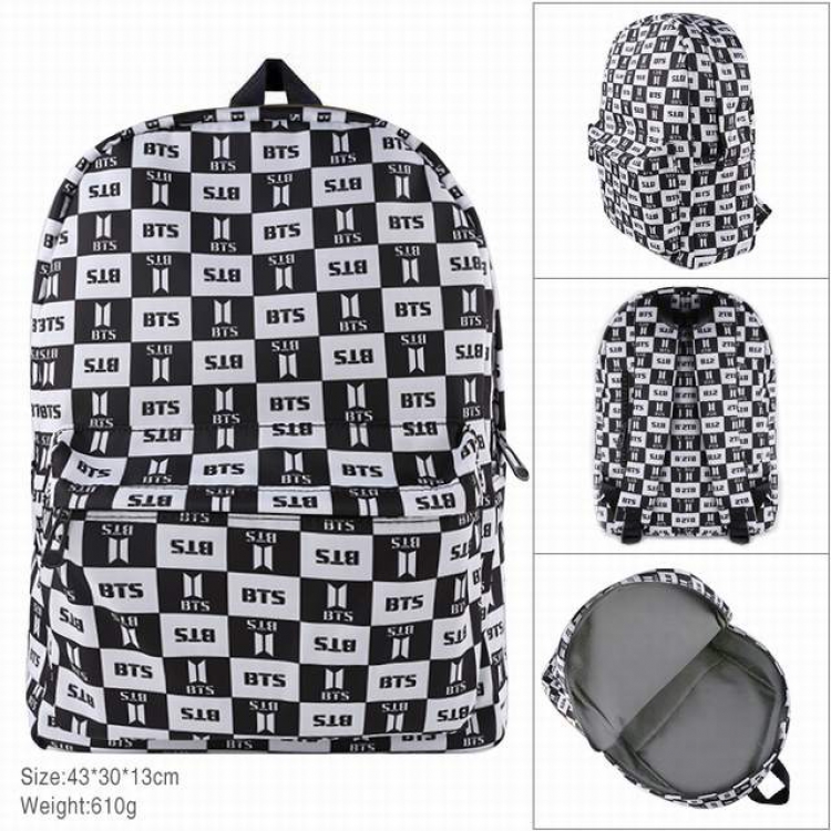 BTS Cotton imitation nylon composite Waterproof fabric backpack Style A