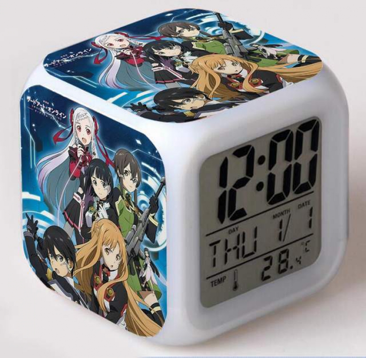 Sword Art Online-2 Colorful Mood Discoloration Boxed Alarm clock