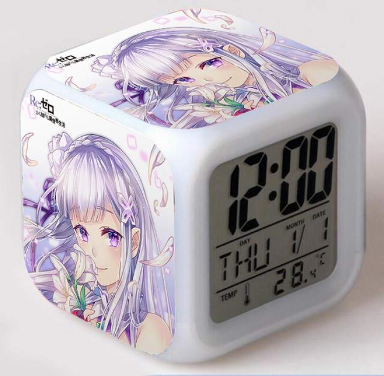 Re:Zero kara Hajimeru Isekai Seikatsu-3 Colorful Mood Discoloration Boxed Alarm clock