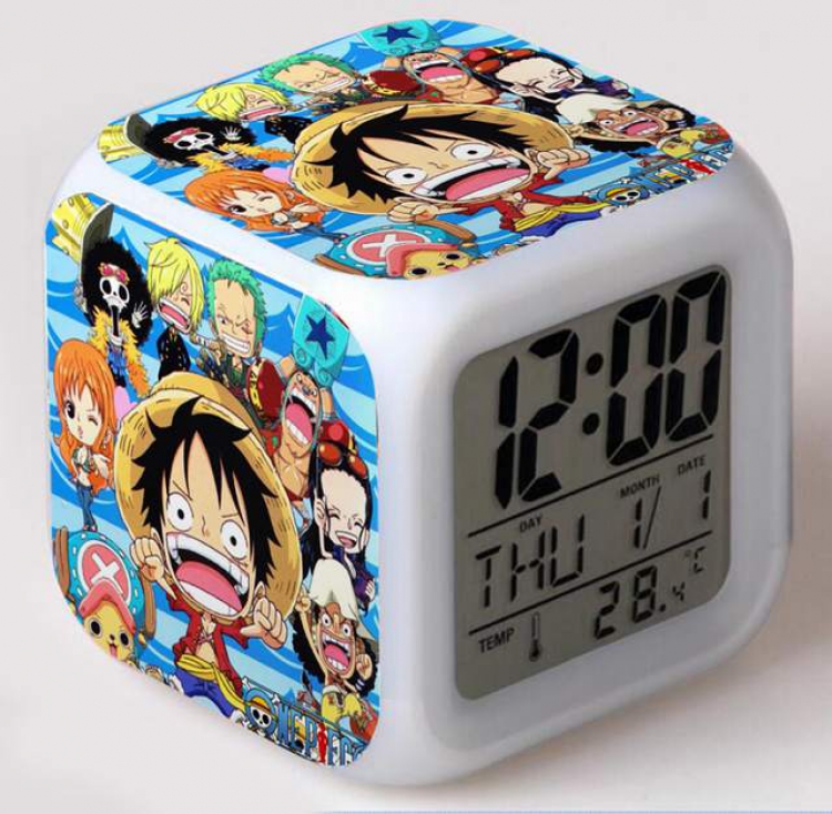 One Piece-2 Colorful Mood Discoloration Boxed Alarm clock