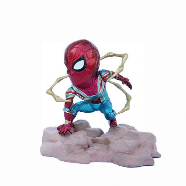 The Avengers Iron spider Scene car doll Boxed Figure Decoration Model About 7CM about 55G