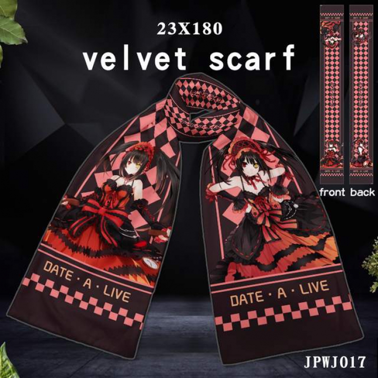 JPWJ017-Date A Live Full color velvet scarf 23X180CM