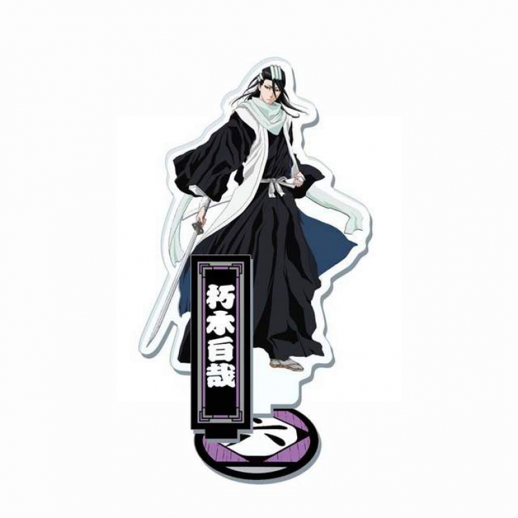 Bleach Kuchiki Byakuya Double-sided transparent acrylic stand high 20CM thick 3MM base thickness 4MM