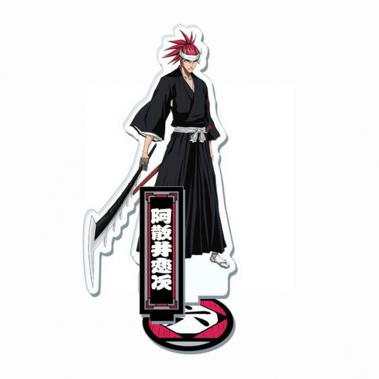 Bleach Abarai Renji Double-sided transparent acrylic stand high 20CM thick 3MM base thickness 4MM