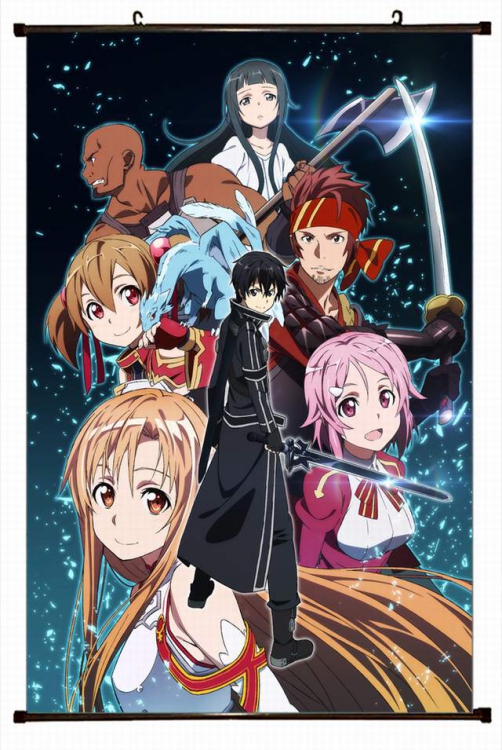 Sword Art Online Plastic pole cloth painting Wall Scroll 60X90CM preorder 3 days d5-10 NO FILLING