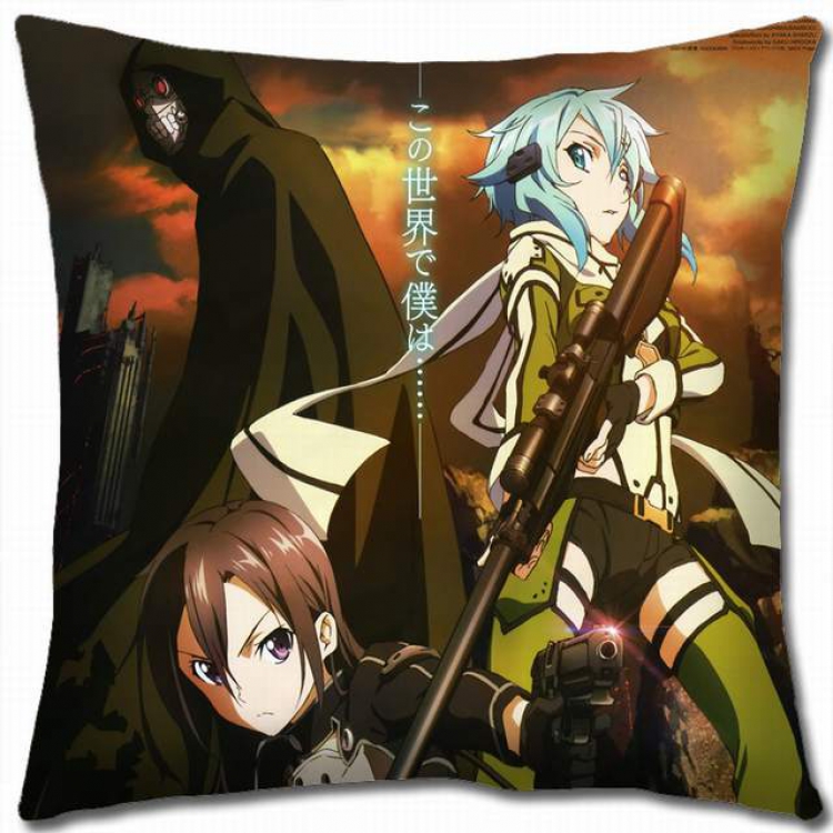 Sword Art Online Double-sided full color pillow cushion 45X45CM-d5-7 NO FILLING