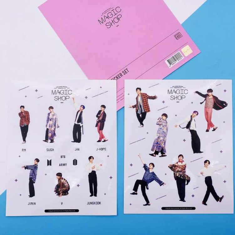 BTS Stickers transparent stickers humanoid shaped stickers a set of two 15.5X19CM 20G a set price for 5 pcs