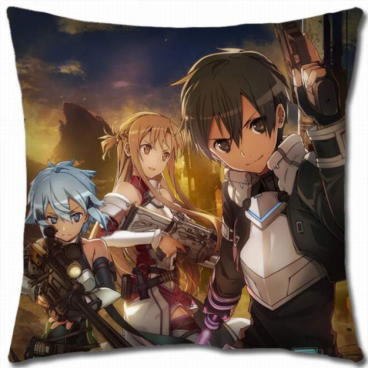Sword Art Online Double-sided full color pillow cushion 45X45CM-d5-178 NO FILLING