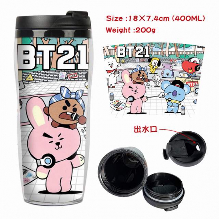 BTS Rabbit Starbucks Leakproof Insulation cup Kettle 18X7.4CM 400ML