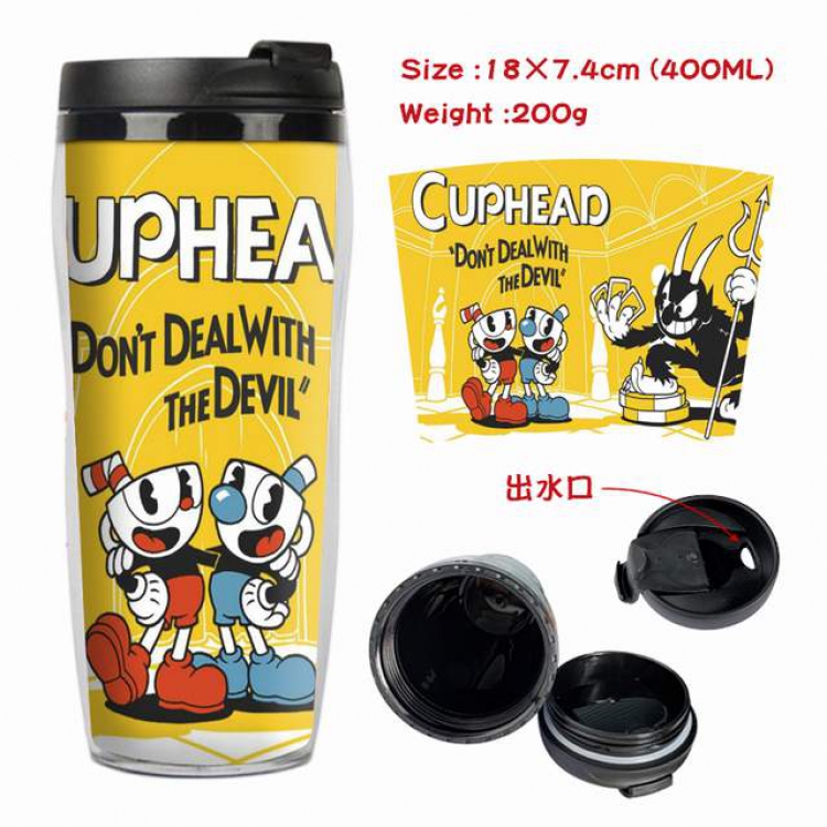 Cuphead yellow Starbucks Leakproof Insulation cup Kettle 18X7.4CM 400ML
