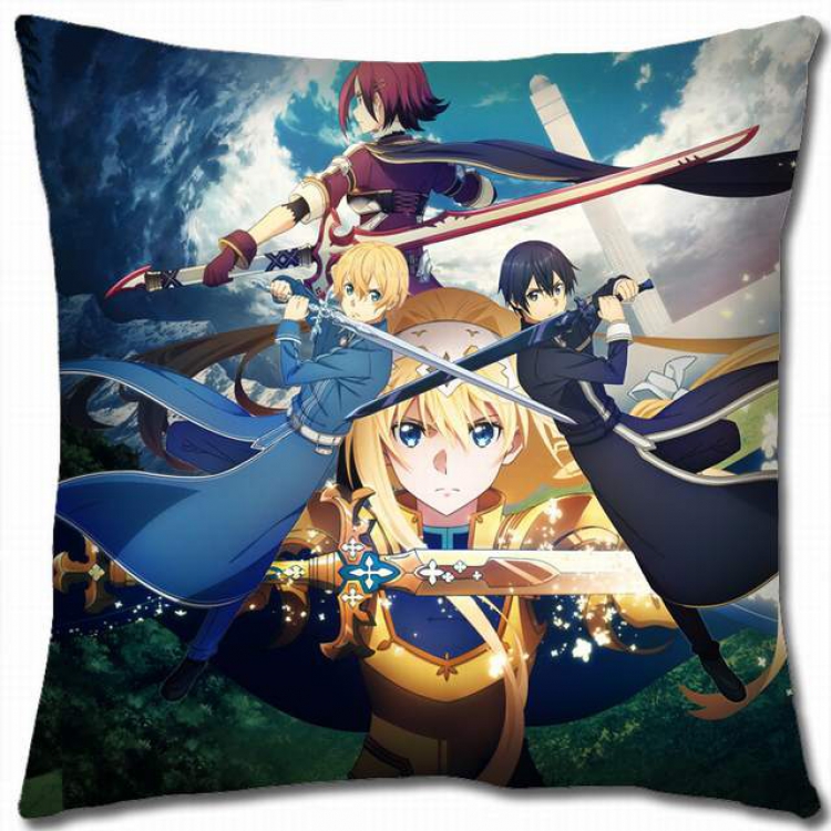 Sword Art Online Double-sided full color pillow cushion 45X45CM-d5-285 NO FILLING