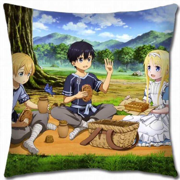 Sword Art Online Double-sided full color pillow cushion 45X45CM-d5-326 NO FILLING