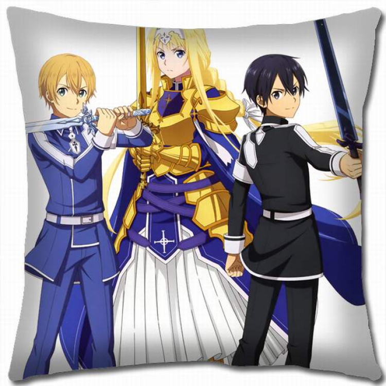 Sword Art Online Double-sided full color pillow cushion 45X45CM-d5-341 NO FILLING