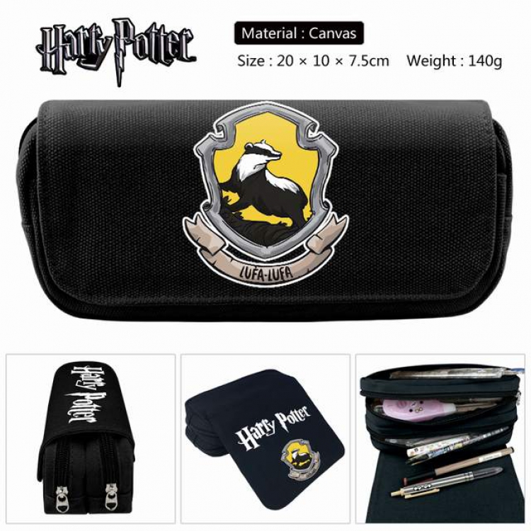 Harry Potter Anime double layer multifunctional canvas pencil bag stationery box wallet 20X10X7.5CM 140G Style F