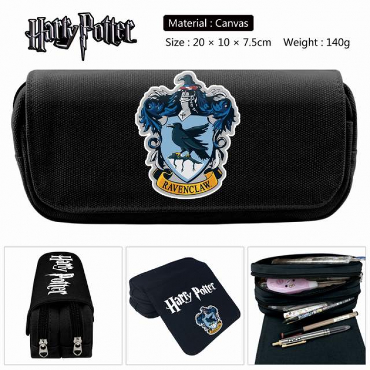 Harry Potter Anime double layer multifunctional canvas pencil bag stationery box wallet 20X10X7.5CM 140G Style B