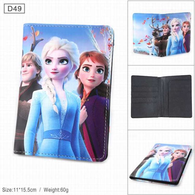 Frozen Full Color PU leather multi-function travel ticket holder passport protector D49