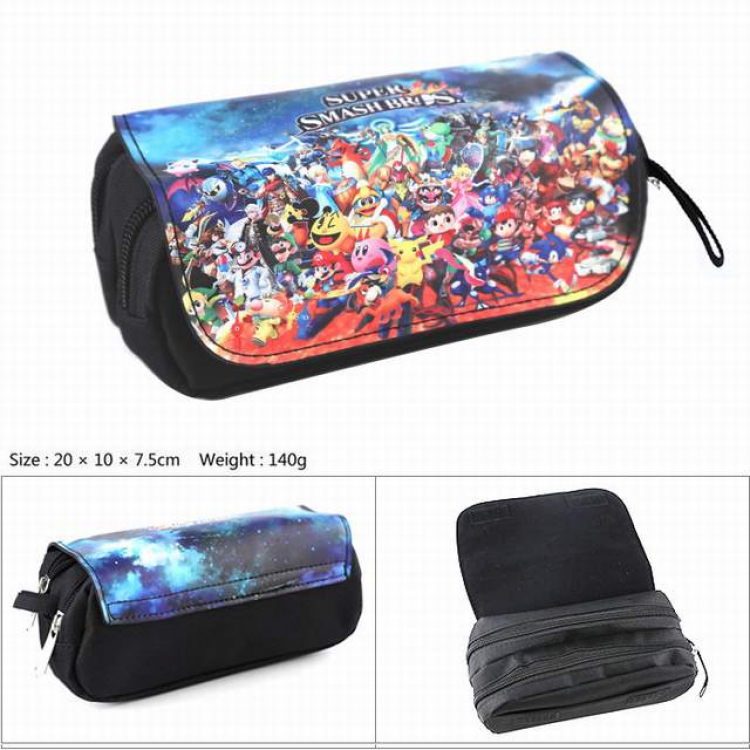 Nintendo Double zipper PU pencil case 20X10X7.5M 140G Style A