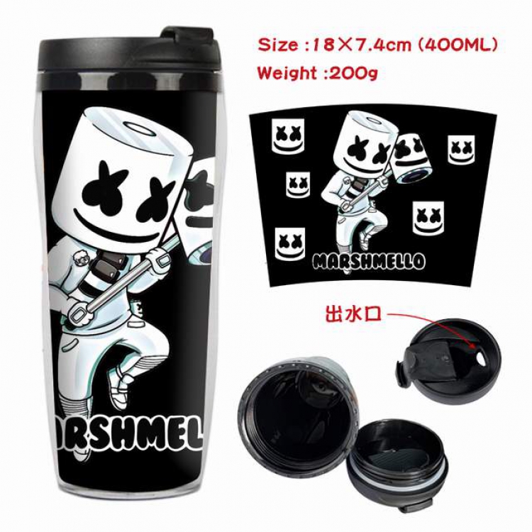 Marshmello Starbucks Leakproof Insulation cup Kettle 18X7.4CM 400ML Style E
